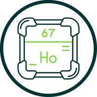 holmium lijn cirkel icoon vector