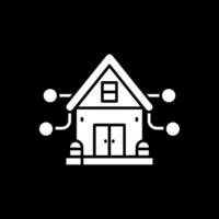 huis glyph omgekeerd pictogram vector