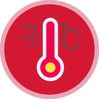 temperatuur vlak multi cirkel icoon vector