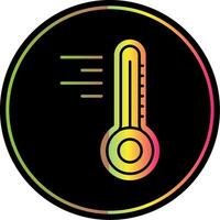 thermometer glyph ten gevolge kleur icoon vector