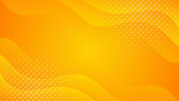 helder Oranje Geel abstract achtergrond met golvend vormen en halftoon. modern helling achtergronden. vers sjabloon banier voor evenementen, advertenties, verkoop, web en Pagina's vector