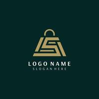 brief s logo ontwerp boodschappen doen logo sjabloon vector