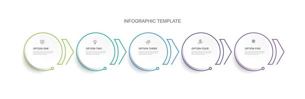 ontwerp sjabloon infographic vector element met 5 stap werkwijze geschikt voor web presentatie en bedrijf informatie