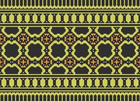 kruis steek traditioneel etnisch patroon paisley bloem ikat achtergrond abstract aztec Afrikaanse Indonesisch Indisch naadloos patroon voor kleding stof afdrukken kleding jurk tapijt gordijnen en sarong vector