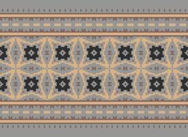 mooi bloemen kruis steek patroon.geometrisch etnisch oosters patroon traditioneel achtergrond.aztec stijl abstract vector illustratie.ontwerp voor textuur,stof,kleding,verpakking,decoratie,tapijt.