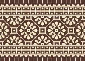 jaargangen kruis steek traditioneel etnisch patroon paisley bloem ikat achtergrond abstract aztec Afrikaanse Indonesisch Indisch naadloos patroon voor kleding stof afdrukken kleding jurk tapijt gordijnen en sarong vector