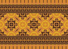 jaargangen kruis steek traditioneel etnisch patroon paisley bloem ikat achtergrond abstract aztec Afrikaanse Indonesisch Indisch naadloos patroon voor kleding stof afdrukken kleding jurk tapijt gordijnen en sarong vector