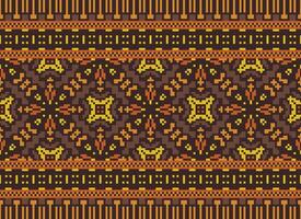 jaargangen kruis steek traditioneel etnisch patroon paisley bloem ikat achtergrond abstract aztec Afrikaanse Indonesisch Indisch naadloos patroon voor kleding stof afdrukken kleding jurk tapijt gordijnen en sarong vector