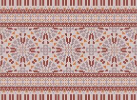 kruis steek kleurrijk meetkundig traditioneel etnisch patroon ikat naadloos patroon abstract ontwerp voor kleding stof afdrukken kleding jurk tapijt gordijnen en sarong aztec Afrikaanse Indisch Indonesisch vector