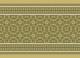 pixel kruis steek traditioneel etnisch patroon paisley bloem ikat achtergrond abstract aztec Afrikaanse Indonesisch Indisch naadloos patroon voor kleding stof afdrukken kleding jurk tapijt gordijnen en sarong vector