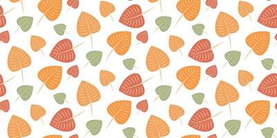 naadloos patroon met herfst bladeren. vector illustratie. horizontaal achtergrond