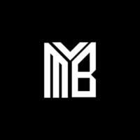 mb brief logo ontwerp Aan zwart achtergrond. mb creatief initialen brief logo concept. mb brief ontwerp. vector