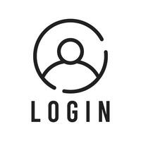 Log in icoon vector