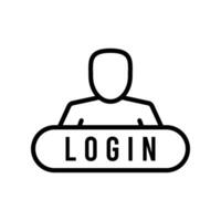 Log in icoon vector