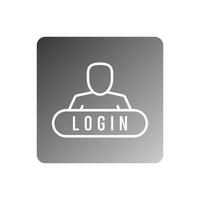 Log in icoon vector