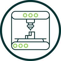 3d modellering lijn cirkel icoon vector