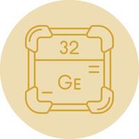 germanium lijn geel cirkel icoon vector