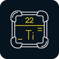 titanium lijn geel wit icoon vector