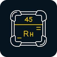 rhodium lijn geel wit icoon vector