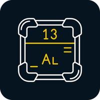 aluminium lijn geel wit icoon vector