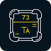 tantaal lijn geel wit icoon vector