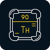 thorium lijn geel wit icoon vector