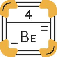 beryllium gevild gevulde icoon vector