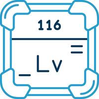 livermorium lijn blauw twee kleur icoon vector