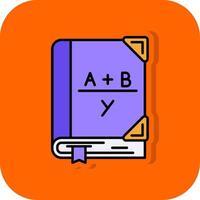 algebra gevulde oranje achtergrond icoon vector