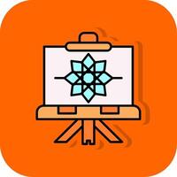 abstract gevulde oranje achtergrond icoon vector