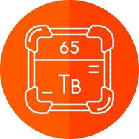 terbium lijn rood cirkel icoon vector