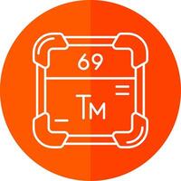 thulium lijn rood cirkel icoon vector
