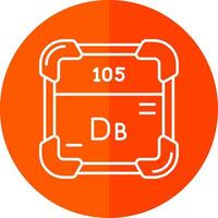 dubnium lijn rood cirkel icoon vector