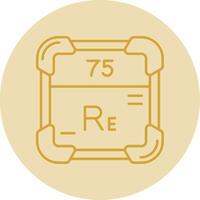 rhenium lijn geel cirkel icoon vector