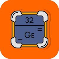 germanium gevulde oranje achtergrond icoon vector