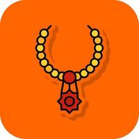 ketting gevulde oranje achtergrond icoon vector