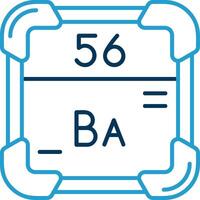 barium lijn blauw twee kleur icoon vector