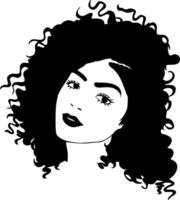 afro vrouw schoonheid vector