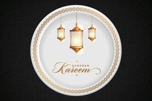 vector elegant luxueus Ramadan, eid al fitr, Islamitisch achtergrond decoratief groet kaart