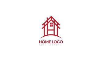 creatief huis slim logo detaillering met schoon achtergrond vector