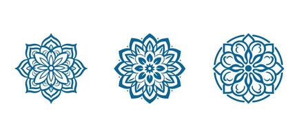 reeks van mandala. ronde ornament patroon. henna- tatoeëren mandala. mehndi stijl vector