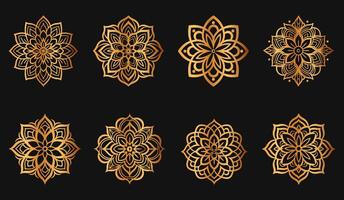 mandala. luxe gouden ronde ornament patroon. henna- tatoeëren mandala. mehndi stijl. luxe mandala, gouden patroon vector