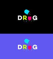 drug logo icoon merk identiteit teken symbool sjabloon vector