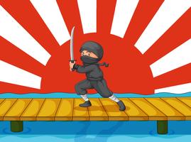 ninja cartoon vector