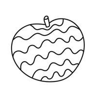 abstract appel. vector illustratie in tekening stijl.