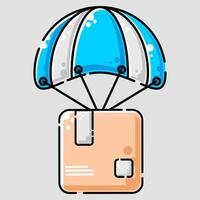 levering door parachute vector