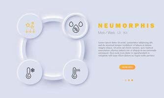 ventilatie icoon set. lucht, koelte, wind, lucht conditionering, blazen, koud, zomer, warmte, versheid, pijp, propeller. neomorfisme stijl. vector lijn icoon voor bedrijf en reclame