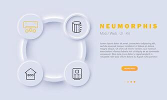 ventilatie icoon set. lucht conditionering, versheid, koud, zomer, warmte, blazen, warmte, ventiel, keuken, propeller, geur. neomorfisme stijl. vector lijn icoon voor bedrijf en reclame