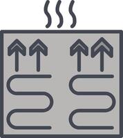 ondervloer verwarming vector icoon