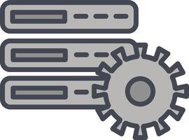 database instelling vector icoon